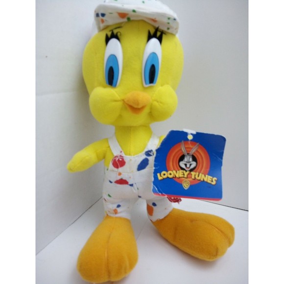 Looney Toons Painter Tweety Bird. With Tag.  9".  1998. - Picture 11 of 11